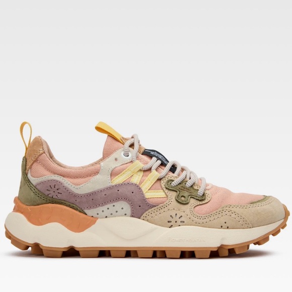 Flower Mountain Shoes - NWT Flower Mountain Yamano Sneakers in Pink-Khaki-Purple